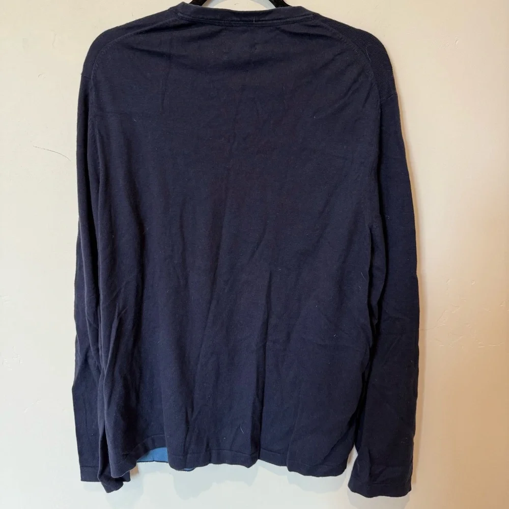 Banana Republic Dark Blue Long Sleeve Tee Cotton Cashmere Men’s Size XL Preppy